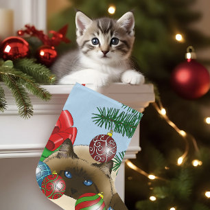 Calcetín Navideño Grande Navidades Ball Ornament Cat