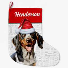 Calcetín Navideño Grande Navidades Bluetick Nombre del enlace Woof Fondo