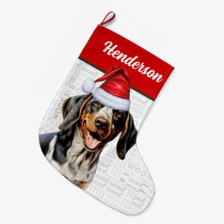 Calcetín Navideño Grande Navidades Bluetick Nombre del enlace Woof Fondo