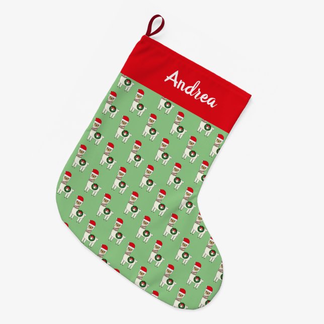 Calcetín Navideño Grande Navidades capas Personalizado (Frente (Colgado))