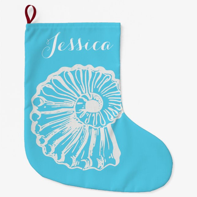 Calcetín Navideño Grande Navidades costeros Nautilus Stocking (Anverso)