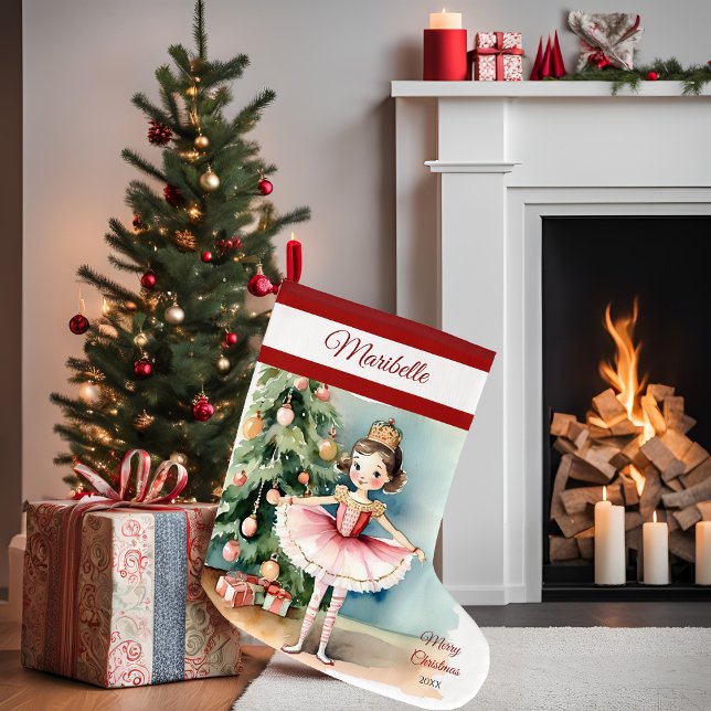 Calcetín Navideño Grande Navidades de Ballerina Princess Stocking (Subido por el creador)