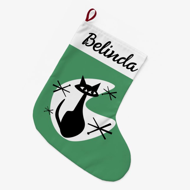 Calcetín Navideño Grande NAVIDADES de bricolaje levantados - Starburst de g (Frente (Colgado))