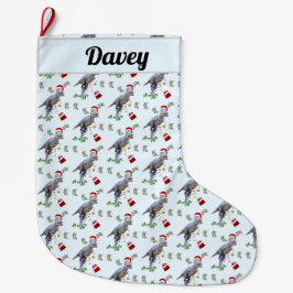 Calcetín Navideño Grande Navidades de dinosaurios