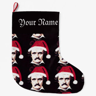 Calcetín Navideño Grande Navidades de Edgar Allan Poe se levantan - Persona