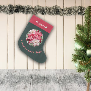 Calcetín Navideño Grande Navidades de efectos de bordado Nombre personaliza
