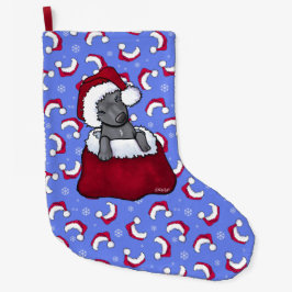 Calcetín Navideño Grande Navidades de KiniArt Pit Bull