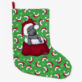 Calcetín Navideño Grande Navidades de KiniArt Pit Bull