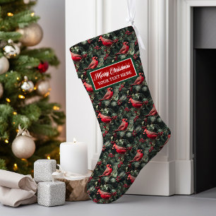 Calcetín Navideño Grande Navidades de nombres personalizados Stocking Vinta