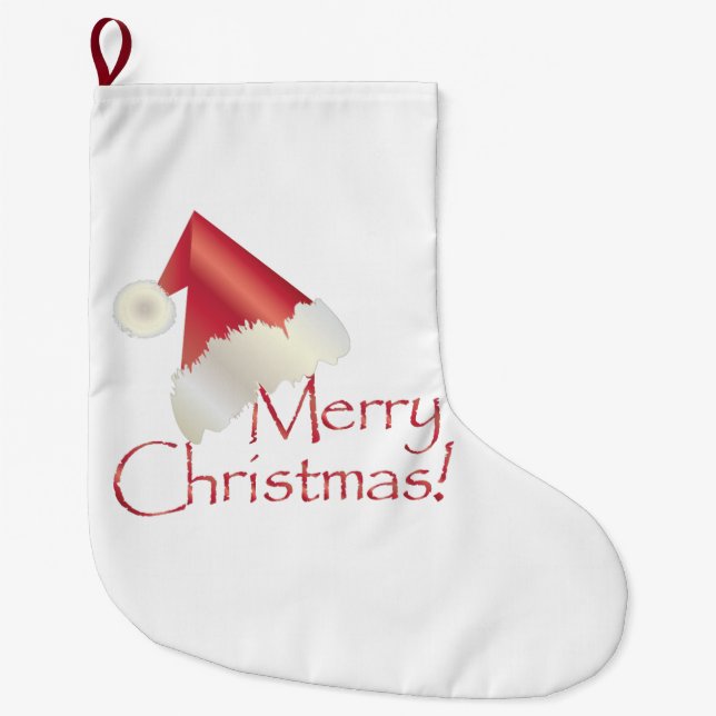 Calcetín Navideño Grande Navidades de oro blanco (Anverso)