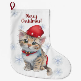 Calcetín Navideño Grande Navidades de personalizable Kitten Stocking