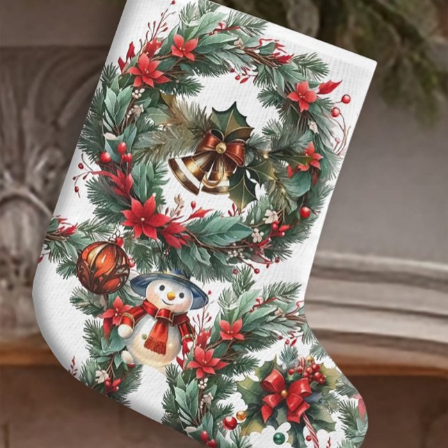 Calcetín Navideño Grande Navidades de pie (Subido por el creador)