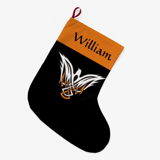 Calcetín Navideño Grande Navidades de pie (Frente (Colgado))