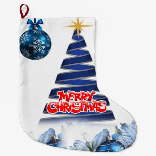 Calcetín Navideño Grande Navidades de pie, Feliz Navidad
