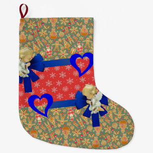 Calcetín Navideño Grande Navidades de pie, Navidades Baby Angel