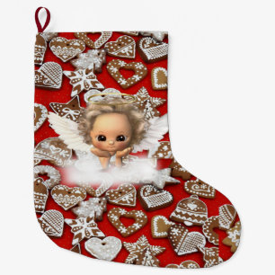 Calcetín Navideño Grande Navidades de pie, Navidades de vela