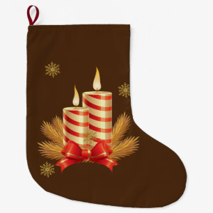 Calcetín Navideño Grande Navidades de pie, Navidades de vela