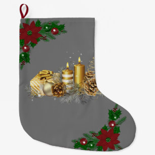 Calcetín Navideño Grande Navidades de pie, Navidades de vela