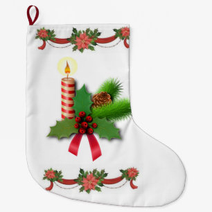 Calcetín Navideño Grande Navidades de pie, Navidades de vela