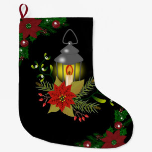 Calcetín Navideño Grande Navidades de pie, Navidades de vela