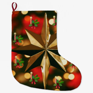 Calcetín Navideño Grande Navidades de pie, Navidades de vela