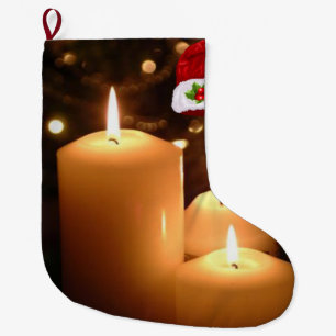 Calcetín Navideño Grande Navidades de pie, Navidades de vela