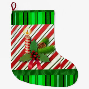 Calcetín Navideño Grande Navidades de pie, Navidades de vela