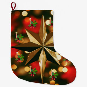Calcetín Navideño Grande Navidades de pie, Navidades de vela