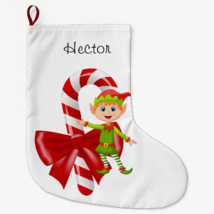 Calcetín Navideño Grande Navidades de pie, Navidades Elf
