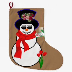 Calcetín Navideño Grande Navidades de pie, Snowman Iphone