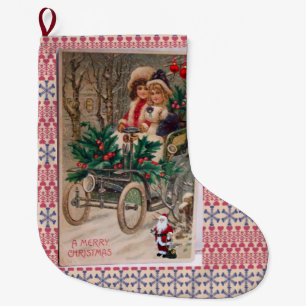 Calcetín Navideño Grande Navidades de pie, venado