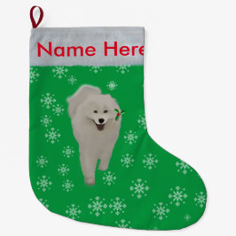 Calcetín Navideño Grande Navidades de Samoying Stocking—Nombre es Personali