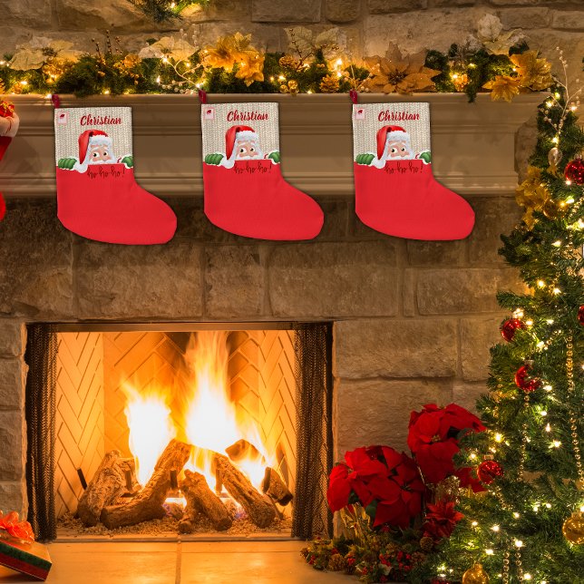 Calcetín Navideño Grande Navidades de Santa  personalizados con un Personal (Subido por el creador)