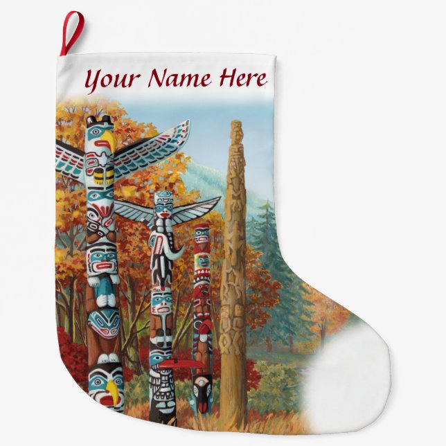 Calcetín Navideño Grande Navidades de Vancouver Stocking Vancouver (Anverso)