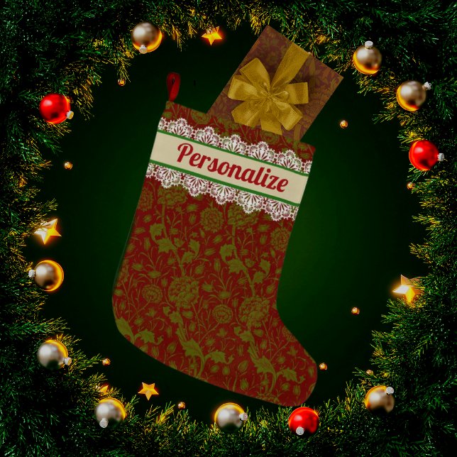 Calcetín Navideño Grande Navidades de William Morris en el mundo (If you love William Morris, you will love these products.)