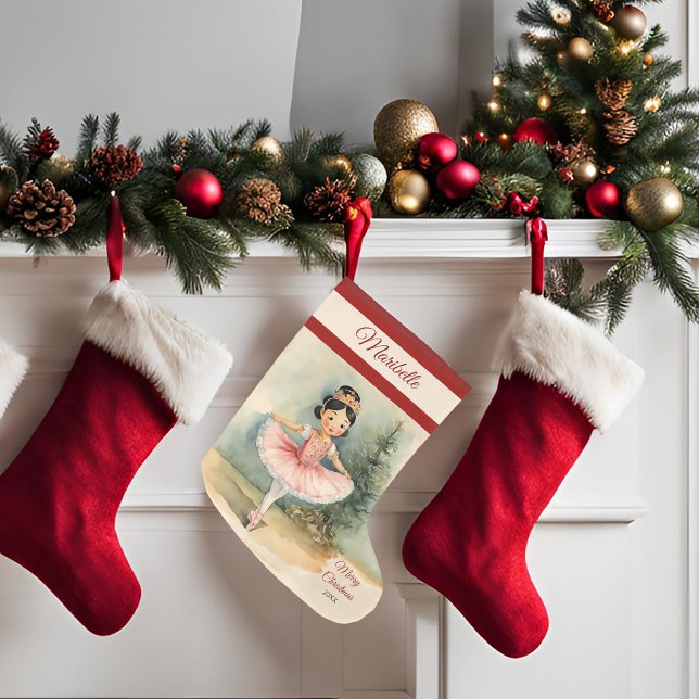 Calcetín Navideño Grande Navidades de Xmas Ballerina Princesa de Fiestas (Subido por el creador)