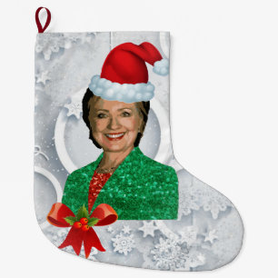 Calcetín Navideño Grande navidades de xmas Hillary Clinton