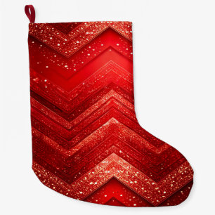 Calcetín Navideño Grande Navidades decorativos rojos Purpurina vacaciones d