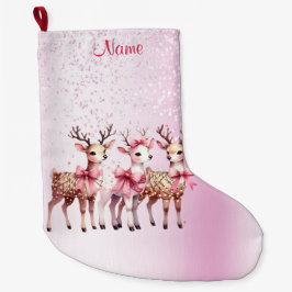 Calcetín Navideño Grande Navidades Deer Holiday Stocking