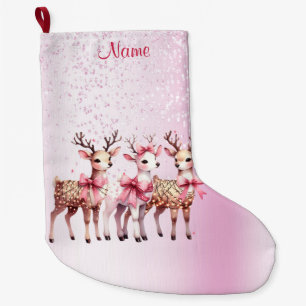 Calcetín Navideño Grande Navidades Deer Holiday Stocking