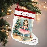 Calcetín Navideño Grande Navidades del Balerina Nutcracker descansando<br><div class="desc">¡Regale algo especial a estos Navidades con nuestras adorables medias de bailarina con tema de pedófilos! Son perfectas para añadir un poco de luminosidad a tu decoración de vacaciones, llenarlas de golosinas y hacer que tus vacaciones sean más divertidas. Le dan un toque divertido a su decoración festiva. ¡Añade ese...</div>