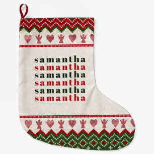 Calcetín Navideño Grande Navidades del corazón de los ángeles de agua de pu