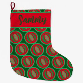 Calcetín Navideño Grande Navidades del personalizado "Su nombre" haciendo u