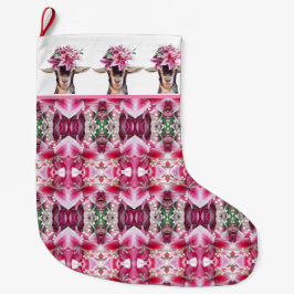 Calcetín Navideño Grande Navidades descansando - Lilly the Goat