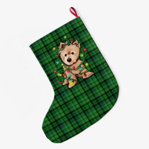 Calcetín Navideño Grande Navidades desenfadados del Norwich Terrier