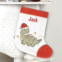 Navidades Dinosaur Santa Hat Nombre Niños