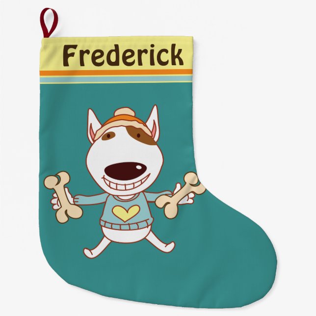Calcetín Navideño Grande Navidades Doggie Stocking (Anverso)