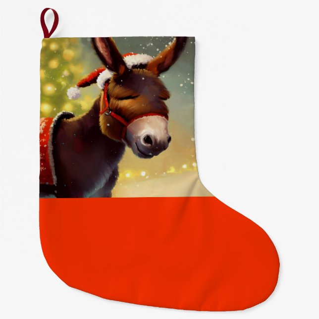 Calcetín Navideño Grande Navidades Donkey 4 (Anverso)