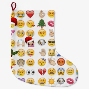 Calcetín Navideño Grande navidades emojis Navidad y existencias