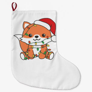 Calcetín Navideño Grande Navidades Fox de Animales de Invierno